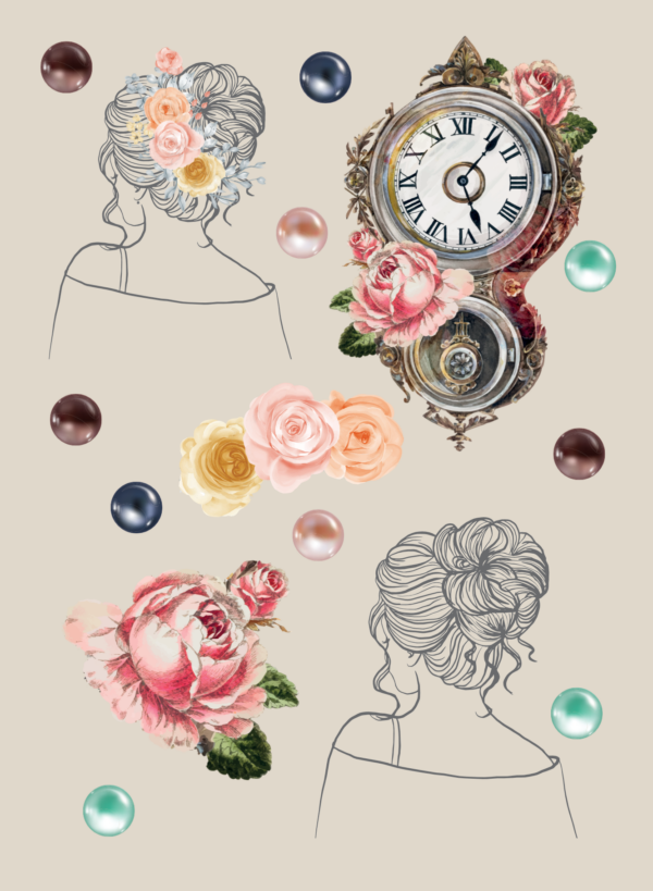 Classic Pearly Girl Vintage Roses Craft Sticker Sheet - Shabby Chic Journaling Stickers for Crafts, Journals, and Vintage Decor